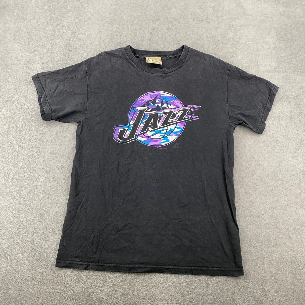 NBA Hardwood Classics Utah Jazz Graphic‎ T-Shirt Black Camo Logo Mens Medium